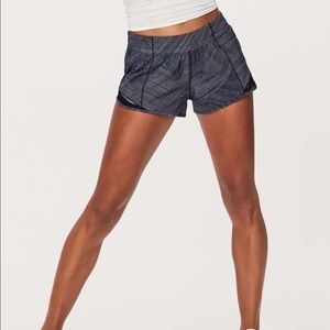 Lululemon Navy Stripe Hotty Hot II Shorts